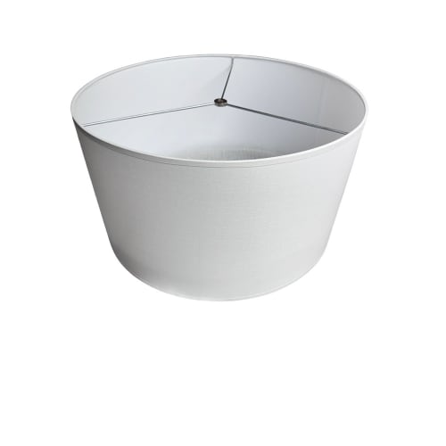 Lampshades Inc. Round Hardback Lampshade, 12" Top x 12" Bottom x 10" Height, White